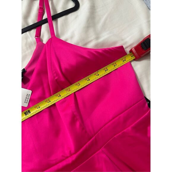 NWT Torrid Hot Pink Mini Satin Skater Dress Size 20 - Picture 6 of 13